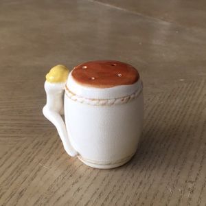 Vintage  porcelain salt or pepper jar hand painted